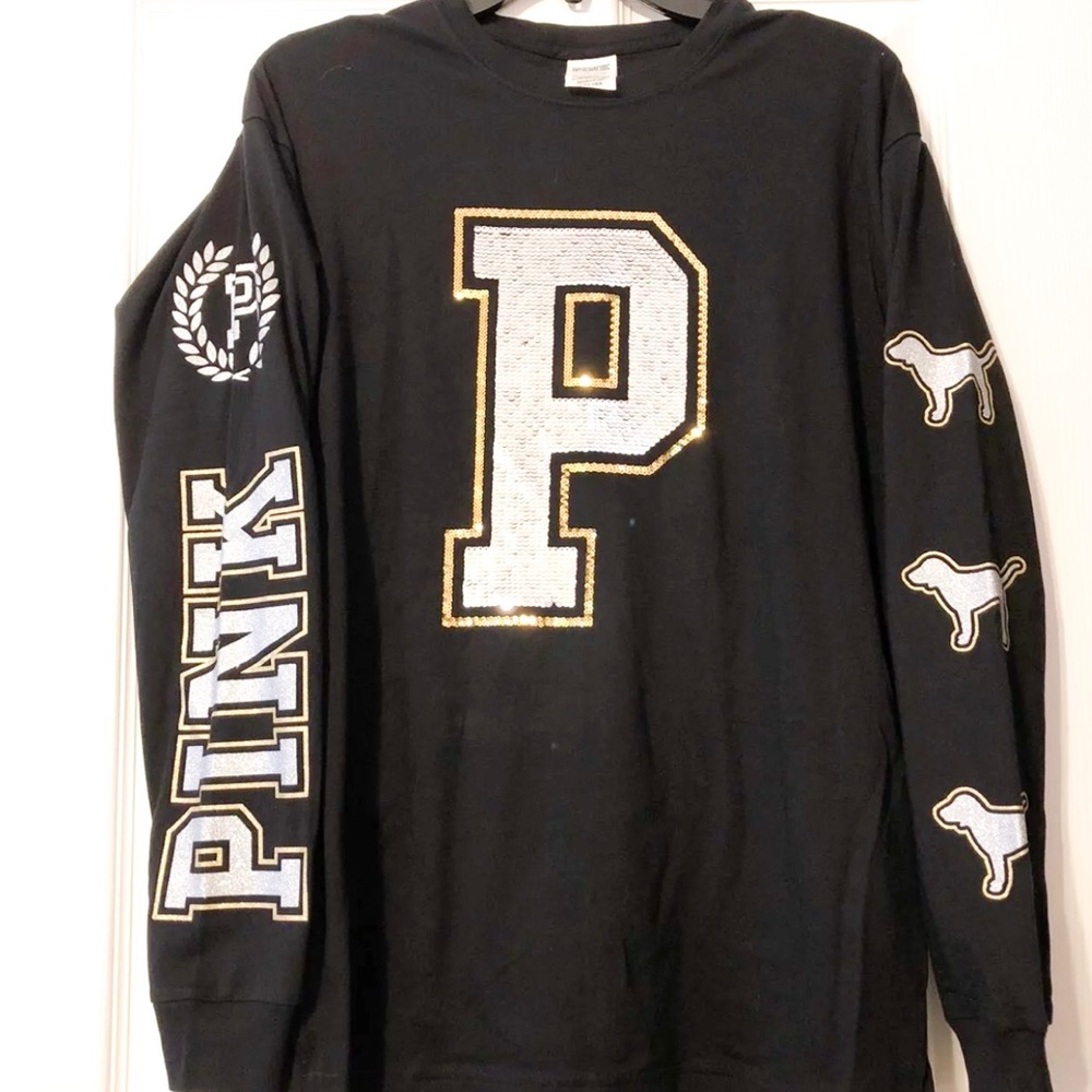 VS PINK campus crew bling long sleeve